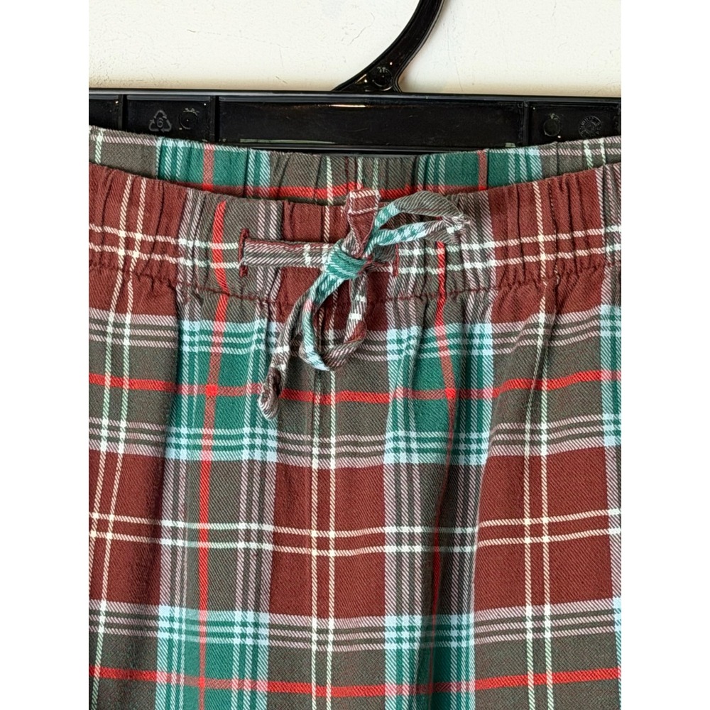 Hanna Andersson Pajama Pants Women Large Red Green Plaid Flannel Harvest Lounge - Picture 8 of 11